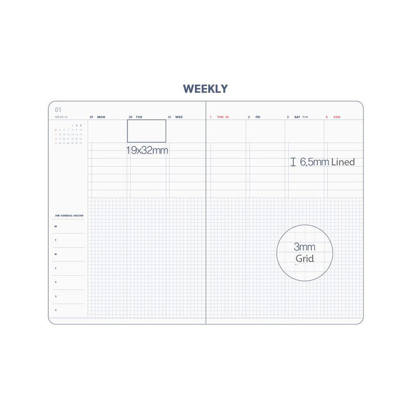 Weekly Plan - Be On D 2026 A Piece of Basic B6 Dated Weekly Diary Planner