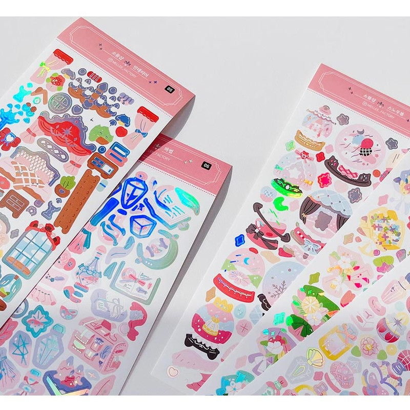 Mellee Factory Variety Store Removable Holographic Sticker Pack Mellee Factory Variety Store Removable Holographic Sticker Pack