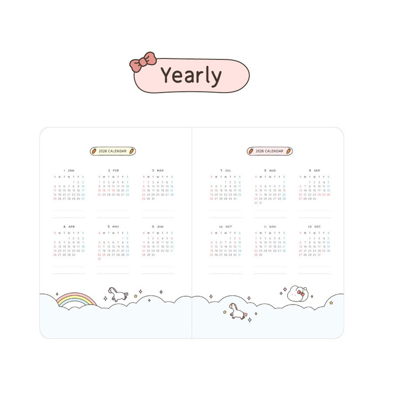 Yearly - PLEPLE 2026 Bonny Dated Weekly Diary Yearly - PLEPLE 2026 Bonny Dated Weekly Diary