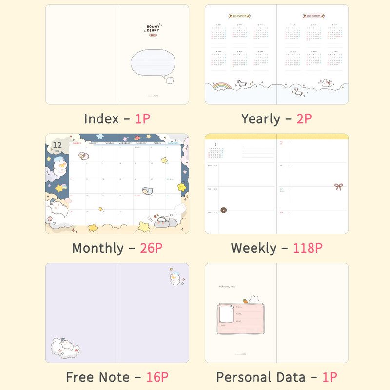 Diary Pages - PLEPLE 2026 Bonny Dated Weekly Diary Diary Pages - PLEPLE 2026 Bonny Dated Weekly Diary