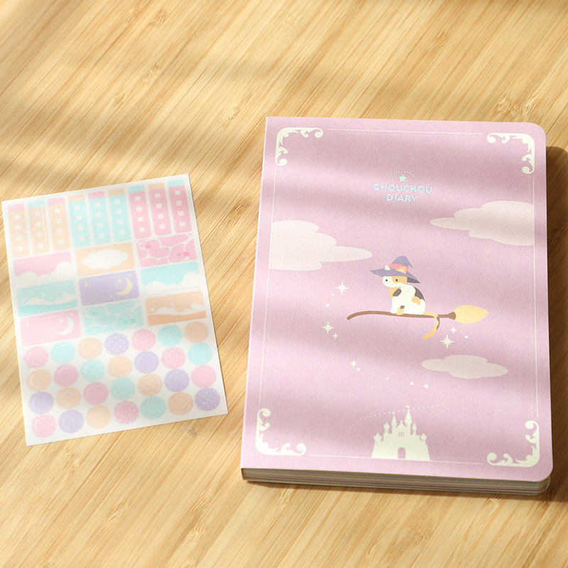 Comes with a sticker - PLEPLE 2026 Chou Chou Dated Weekly Diary