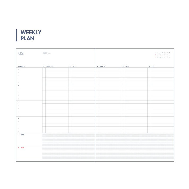 Weekly Plan - Be On D 2026 A Piece Of Project A5 Dated Weekly Planner