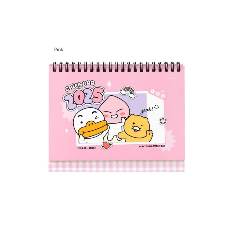 Pink - Kakao Friends 2025 Say Cheese Small Desk Calendar