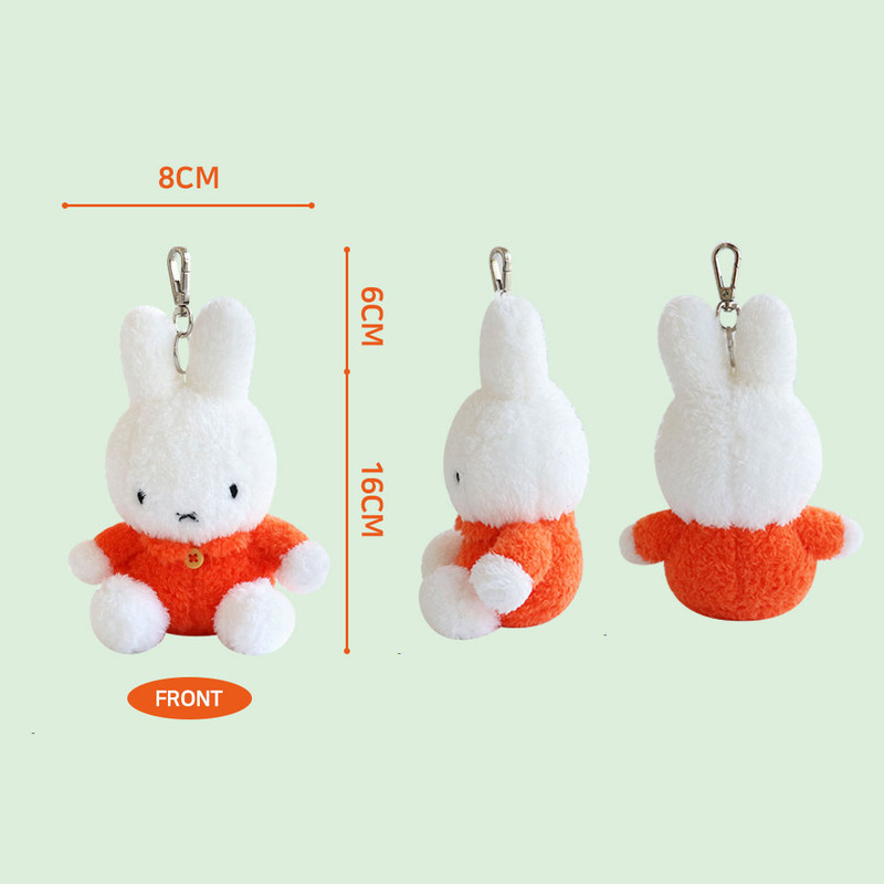 Size of Miffy Sitting Plush Keychain Orange Size of Miffy Sitting Plush Keychain Orange