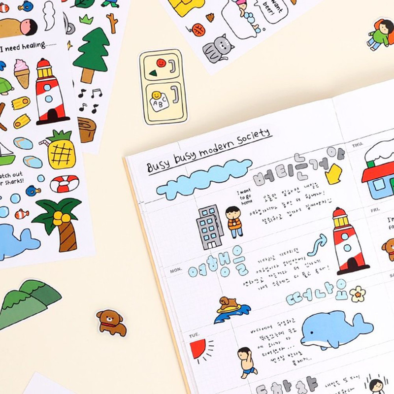 Usage example - Going To Drawing Paper Sticker Pack Usage example - Going To Drawing Paper Sticker Pack