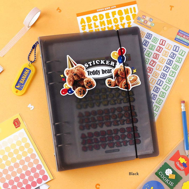 Black - A5 6-Ring PP Binder Cover