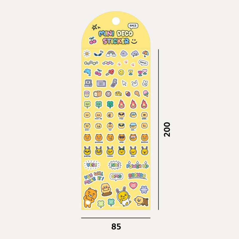Size - Kakao Friends Say Cheese Mini Paper Sticker Pack Size - Kakao Friends Say Cheese Mini Paper Sticker Pack