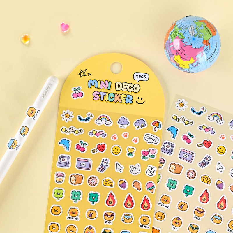 Usage example of Kakao Friends Say Cheese Mini Paper Sticker Pack Usage example of Kakao Friends Say Cheese Mini Paper Sticker Pack