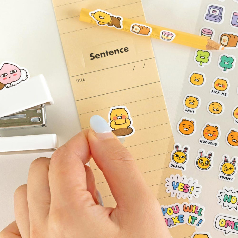 Usage example of Kakao Friends Say Cheese Mini Paper Sticker Pack Usage example of Kakao Friends Say Cheese Mini Paper Sticker Pack