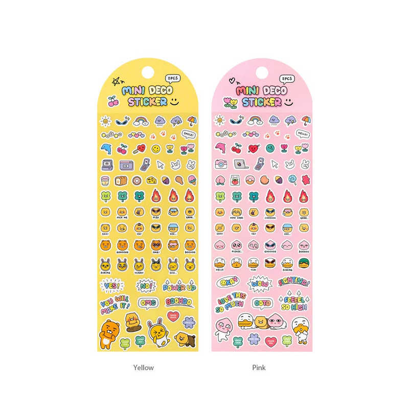 Color - Kakao Friends Say Cheese Mini Paper Sticker Pack Color - Kakao Friends Say Cheese Mini Paper Sticker Pack