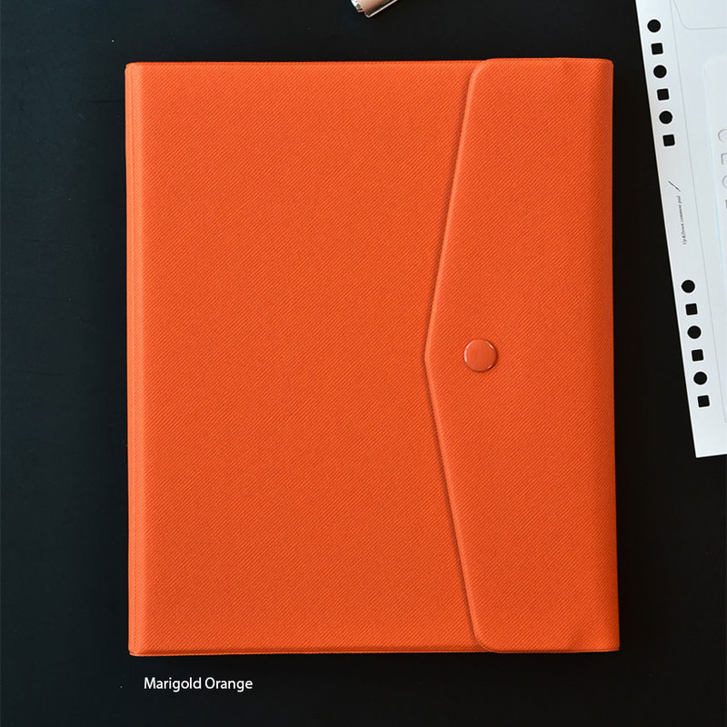 Marigold Orange - Plepic Gentle Agenda A5 6 Ring Binder Cover Marigold Orange - Plepic Gentle Agenda A5 6 Ring Binder Cover