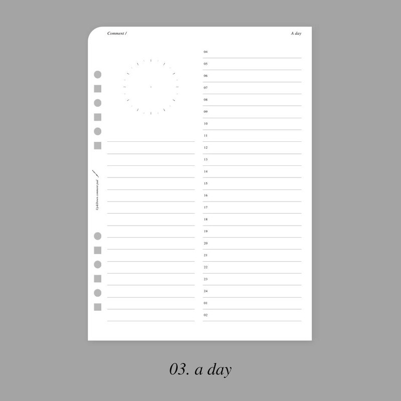 03 A Day - Plepic Up & Down Comment Standard A5 Paper Refill Set