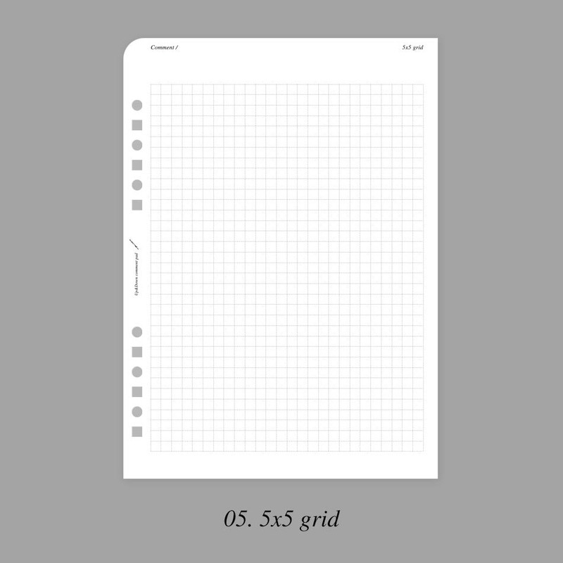 05 5X5 grid - Plepic Up & Down Comment Standard A5 Paper Refill Set