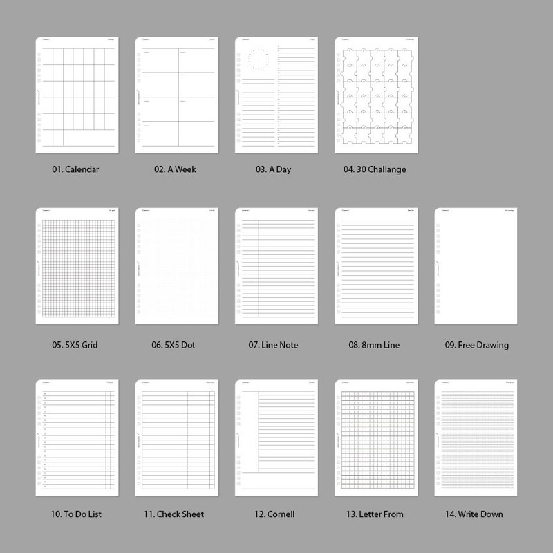 Option - Size - Plepic Up & Down Comment Standard A5 Paper Refill Set