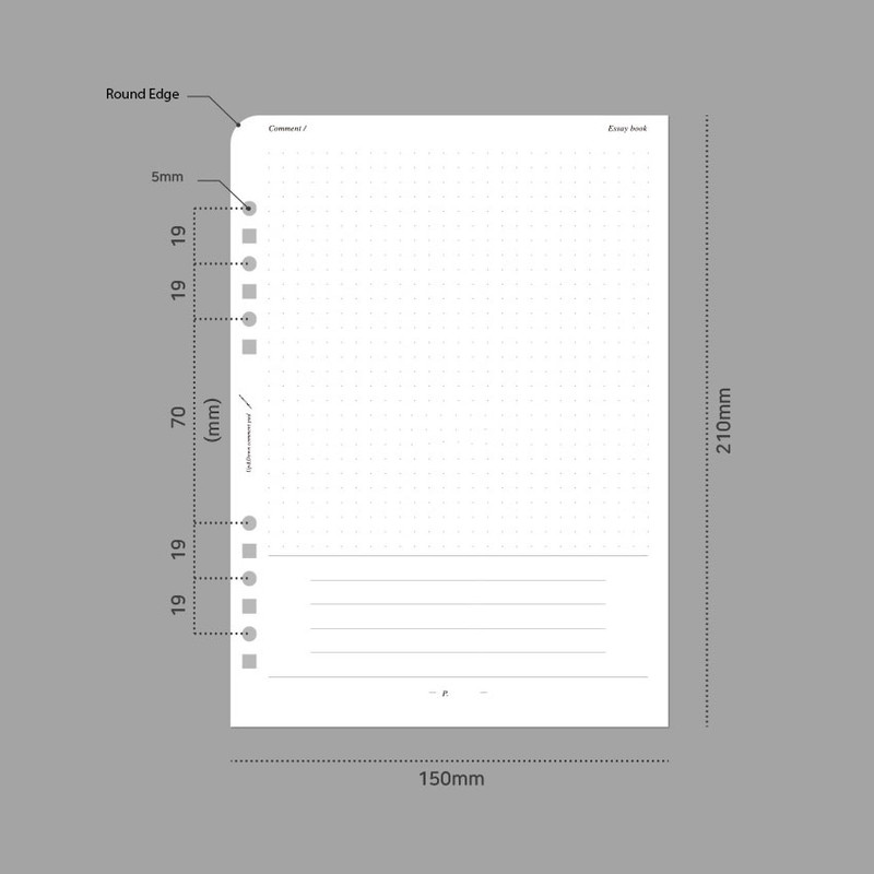 Size - Size - Plepic Up & Down Comment Standard A5 Paper Refill Set