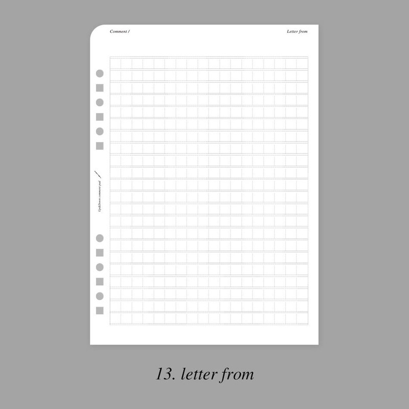 13 Letter From - Plepic Up & Down Comment Standard A5 Paper Refill Set