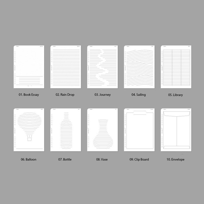 Option - Plepic Up & Down Comment Ambients A5 Paper Refill Set Option - Plepic Up & Down Comment Ambients A5 Paper Refill Set