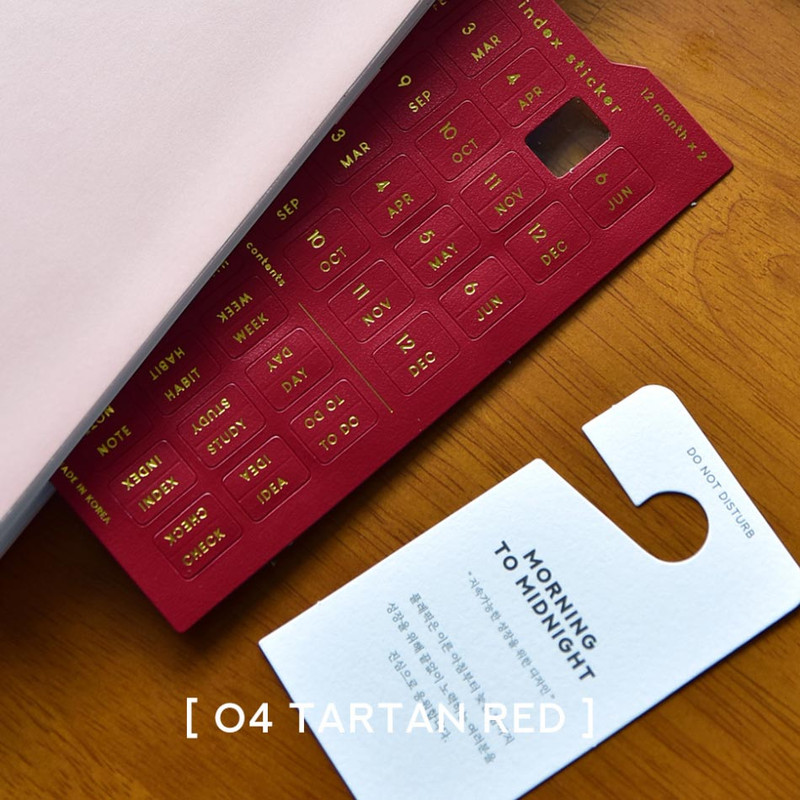 04 Tartan Red - Plepic Inner Index Sticker 04 Tartan Red - Plepic Inner Index Sticker