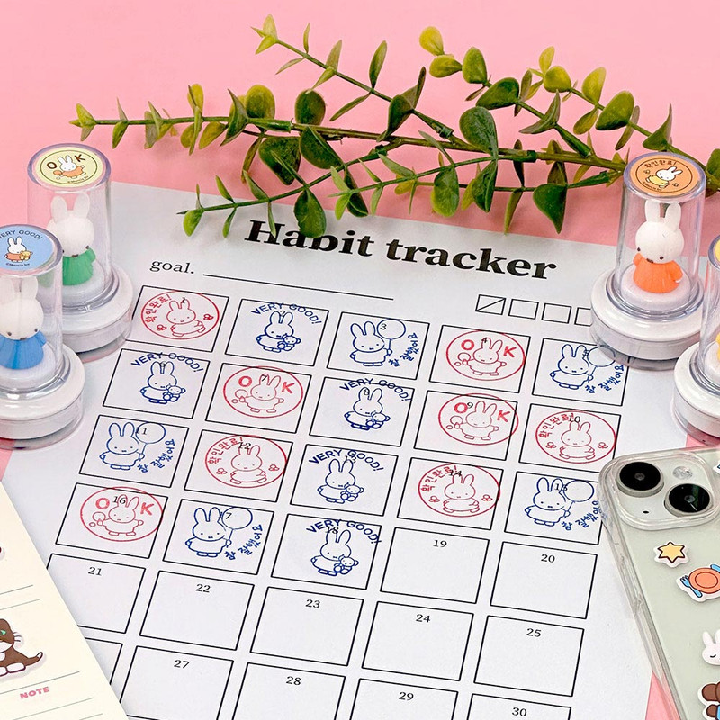 Usage example of Miffy Figure Self Inking Stamp Usage example of Miffy Figure Self Inking Stamp