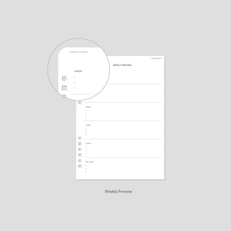 Weekly Preview - Plepic 2025 All-In-One A5 6-Holes Weekly Planner Paper Refill Set Weekly Preview - Plepic 2025 All-In-One A5 6-Holes Weekly Planner Paper Refill Set