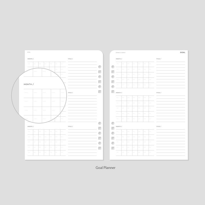Goal planner - Plepic 2025 All-In-One A5 6-Holes Weekly Planner Paper Refill Set Goal planner - Plepic 2025 All-In-One A5 6-Holes Weekly Planner Paper Refill Set