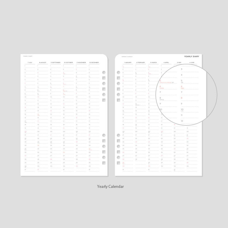 Yearly Plan - Plepic 2025 All-In-One A5 6-Holes Weekly Planner Paper Refill Set Yearly Plan - Plepic 2025 All-In-One A5 6-Holes Weekly Planner Paper Refill Set