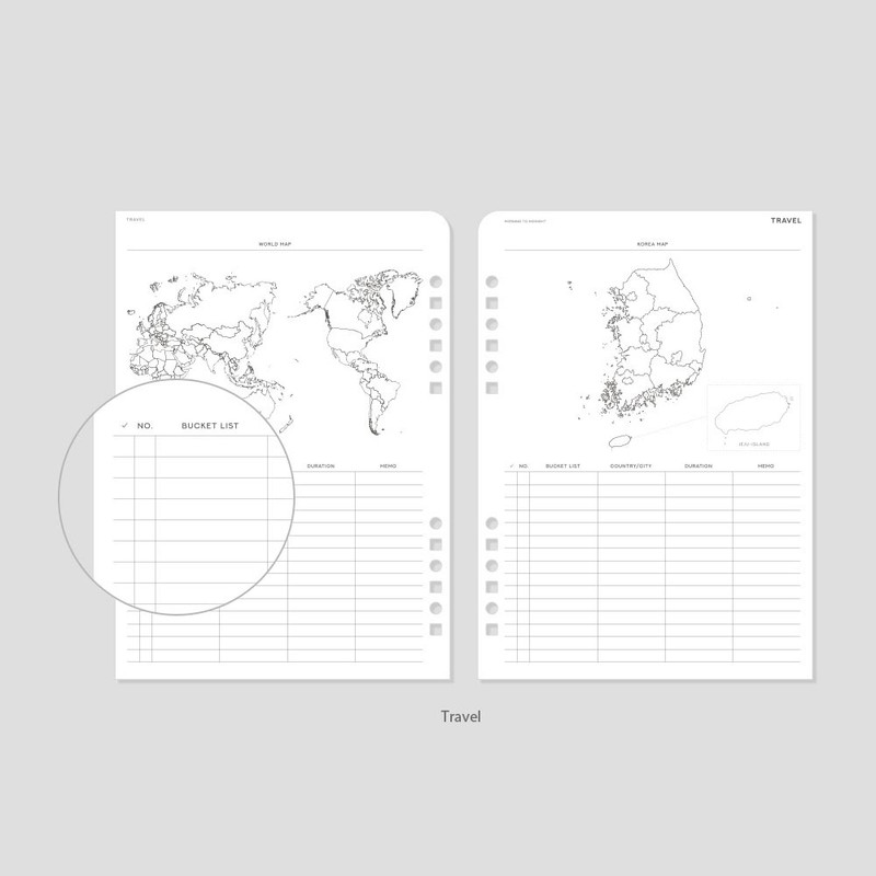 Travel - Plepic 2025 All-In-One A5 6-Holes Weekly Planner Paper Refill Set Travel - Plepic 2025 All-In-One A5 6-Holes Weekly Planner Paper Refill Set