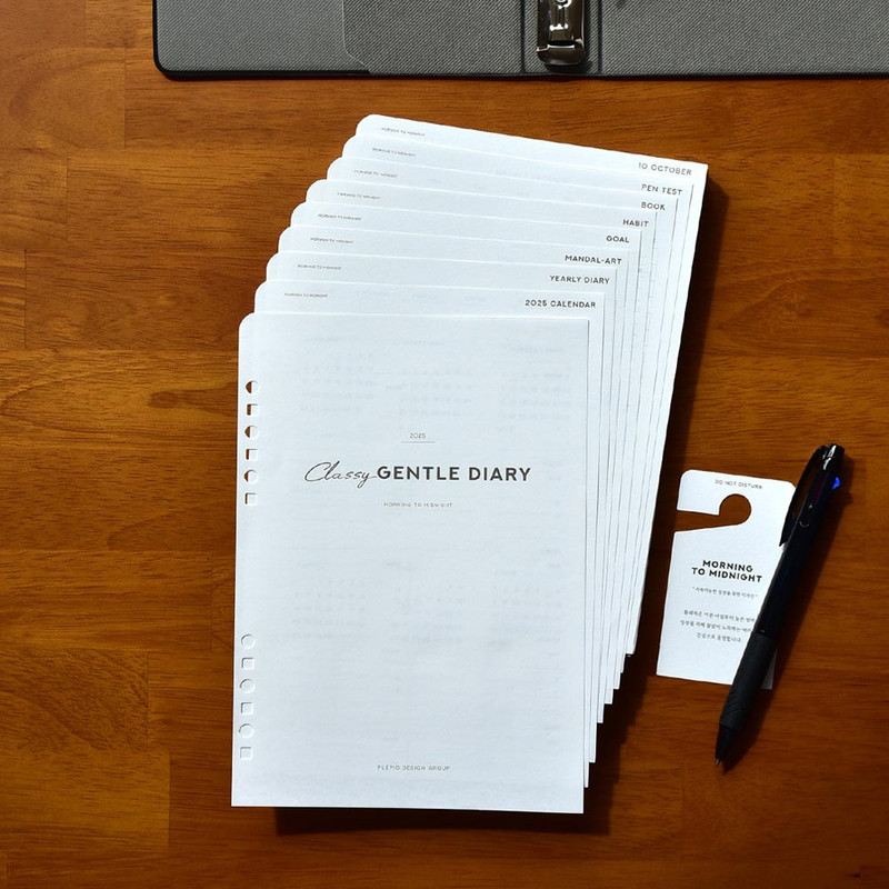 Plepic 2025 All-In-One A5 6-Holes Weekly Planner Paper Refill Set Plepic 2025 All-In-One A5 6-Holes Weekly Planner Paper Refill Set