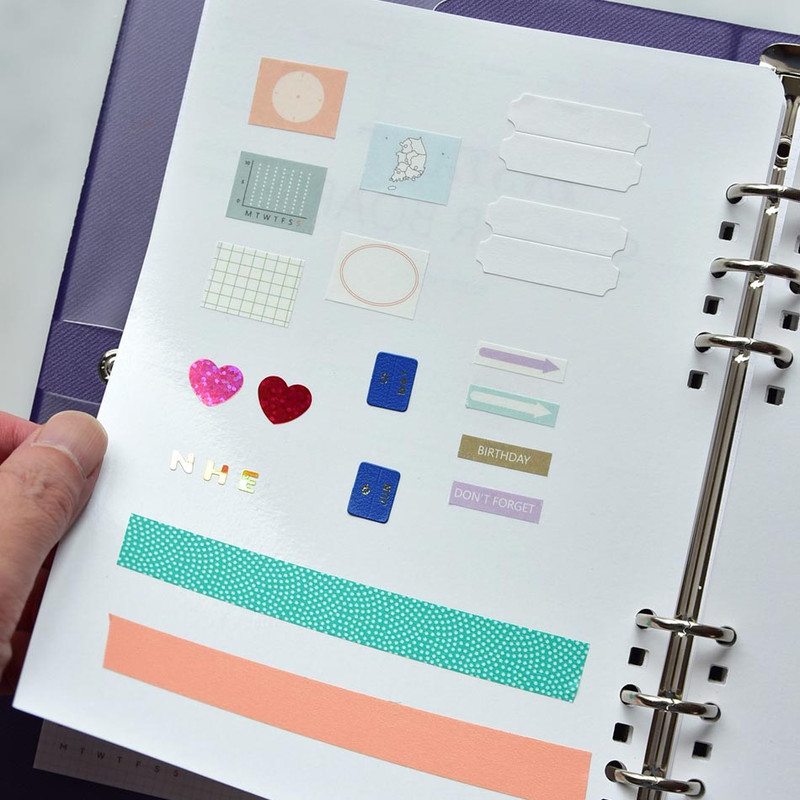 Instant Sticker Board - Plepic 2025 All-In-One A5 6-Holes Weekly Planner Paper Refill Set Instant Sticker Board - Plepic 2025 All-In-One A5 6-Holes Weekly Planner Paper Refill Set