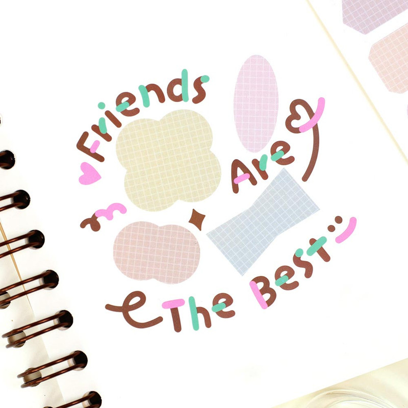 Usage example of Paperian Color Palette Shapes Transparent Sticker Pack