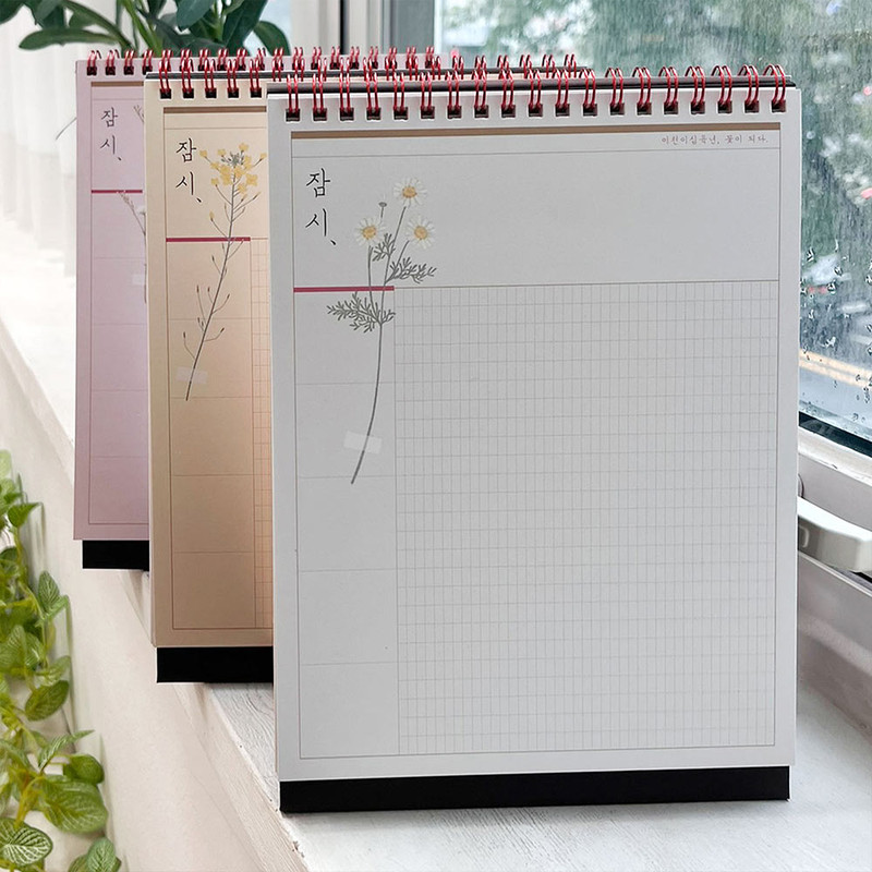 Free Grid Note - indocyder 2026 Tales of a Flowery Path Desk Calendar