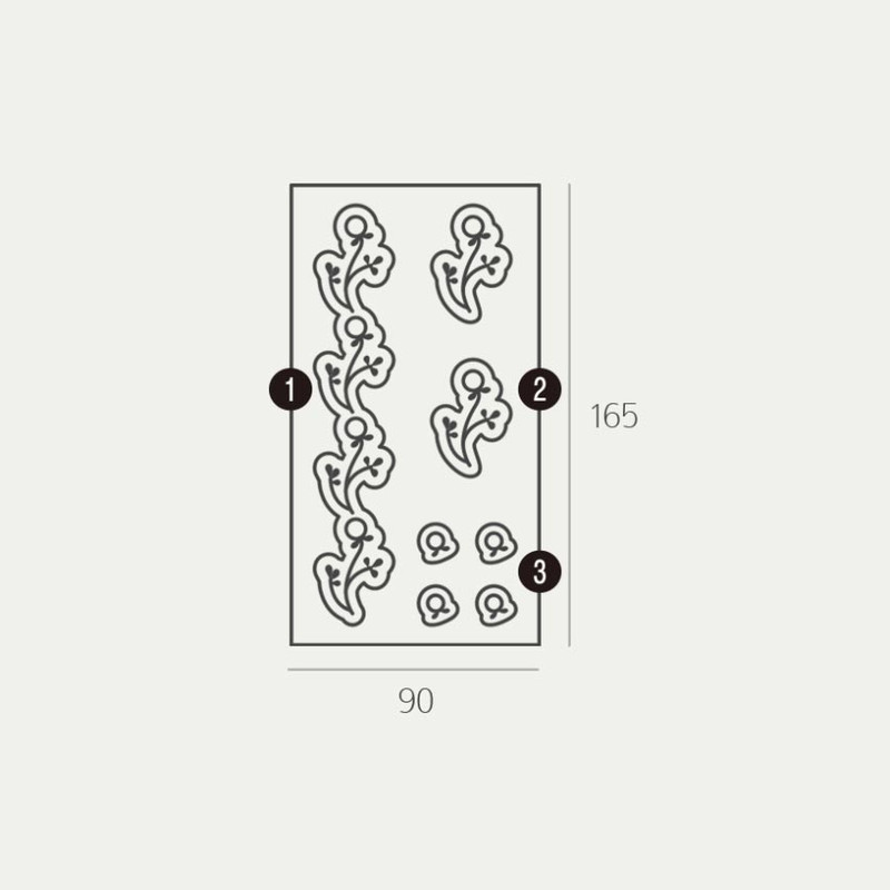 3 size stickers - Indocyder Flower Among Flower arrangement Clear Sticker Pack