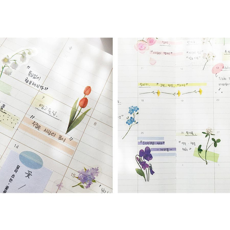 Usage example of Indocyder Flower Among Flower arrangement Clear Sticker Pack