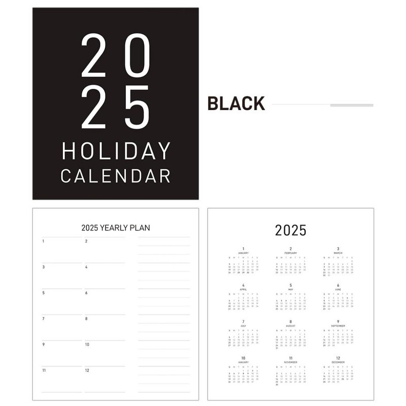 Black - Indocyder 2025 Holiday Desk Calendar