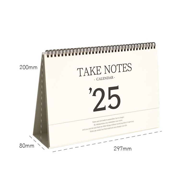 Size - AMAKE 2025 Take Notes Desk Calendar