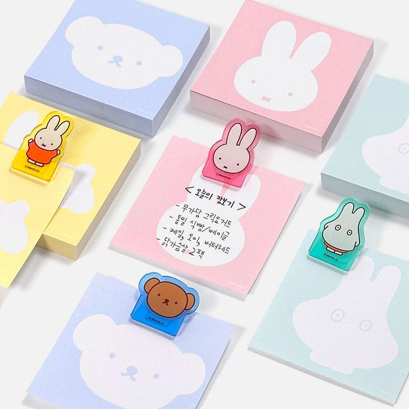 Miffy Acrylic Clip And Notepad Set Miffy Acrylic Clip And Notepad Set