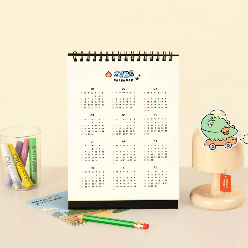 Yearly calendar - Kakao Friends 2025 Jordy Dinosaur Desk Calendar Yearly calendar - Kakao Friends 2025 Jordy Dinosaur Desk Calendar