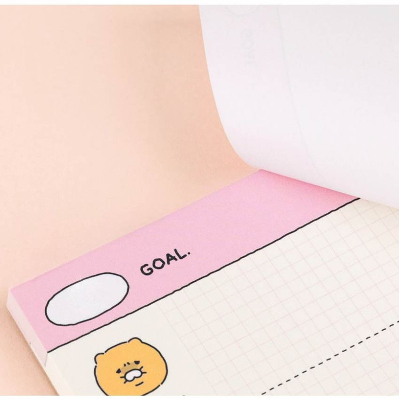 Easy tear off - Kakao Friends Choonsik Ordinary Undated Weekly Planner Notepad Easy tear off - Kakao Friends Choonsik Ordinary Undated Weekly Planner Notepad