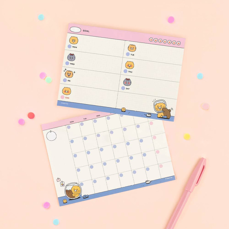 Kakao Friends Choonsik Ordinary Undated Weekly Planner Notepad Kakao Friends Choonsik Ordinary Undated Weekly Planner Notepad