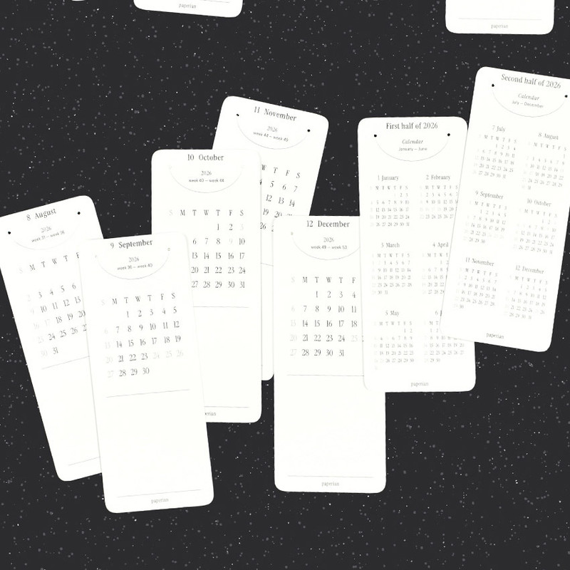 Calendar Sheets - Paperian 2026 Now Hear Bookmark Calendar Sheets