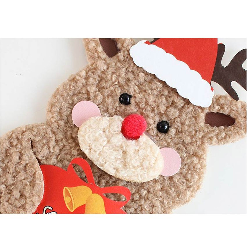 Boucle fabric card - Somssi Boucle Rudolph Standing Card Envelope Set