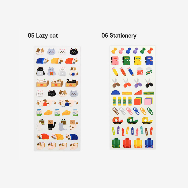 Diary Slim Removable Sticker Pack of 8 Sheets Diary Slim Removable Sticker Pack of 8 Sheets