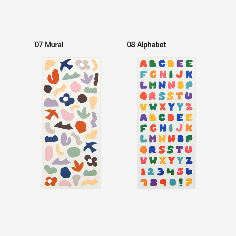 Diary Slim Removable Sticker Pack of 8 Sheets Diary Slim Removable Sticker Pack of 8 Sheets