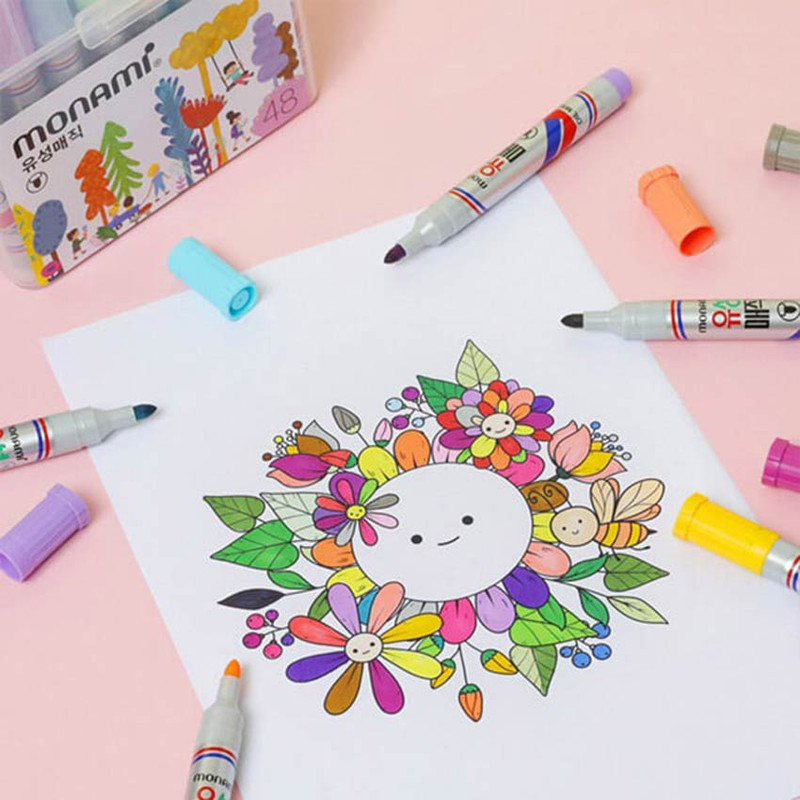Usage example of Monami Round Nib 48 Colors Permanent Marker Set Usage example of Monami Round Nib 48 Colors Permanent Marker Set