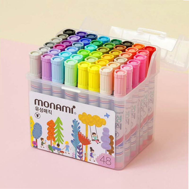 Monami Round Nib 48 Colors Permanent Marker Set Monami Round Nib 48 Colors Permanent Marker Set