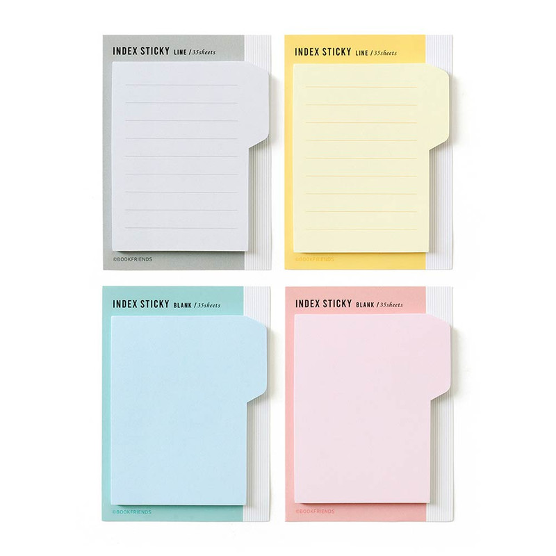 Book Friends Pastel Medium Index Sticky Notepad Book Friends Pastel Medium Index Sticky Notepad