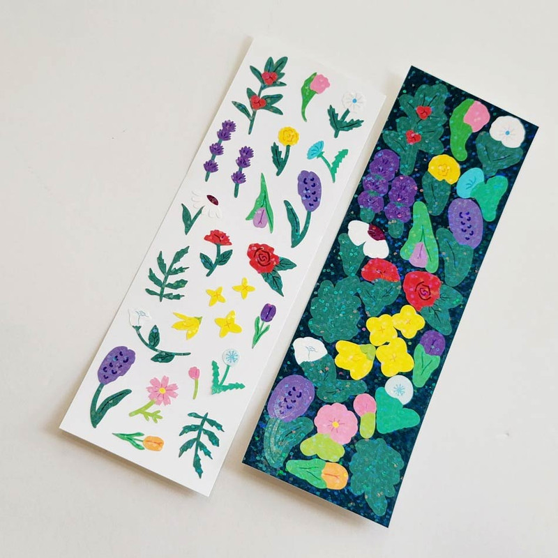 DALPAPER Flower Matte Paper Sticker Pack