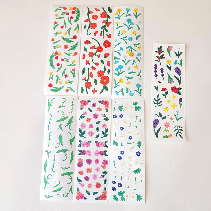 DALPAPER Flower Matte Paper Sticker Pack