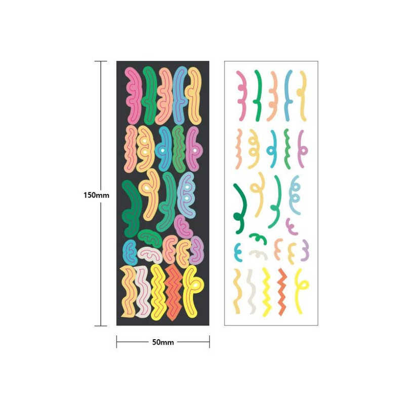 Size - DALPAPER Hologram Deco Sticker Pack Size - DALPAPER Hologram Deco Sticker Pack