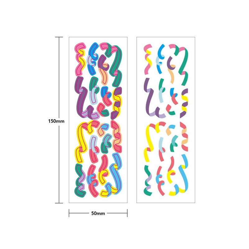 Size - DALPAPER Color Confetti Matte Deco Sticker Pack Size - DALPAPER Color Confetti Matte Deco Sticker Pack